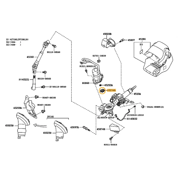 Toyota 45254-28040 Genuine Electric Power Steering Motor Shaft Damper